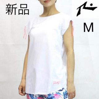 ラスティ(RUSTY)のRUSTY水陸両用水着　ラッシュガードTシャツM　白(水着)