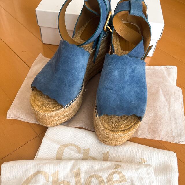 Chloe(クロエ)のChloe スカラップスエードエスパドリューウエッジサンダル レディースの靴/シューズ(サンダル)の商品写真