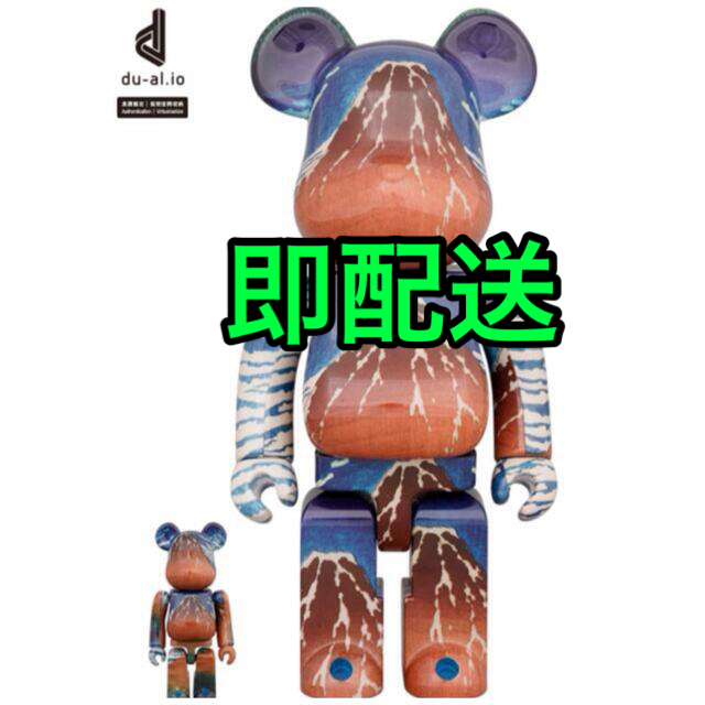 BE@RBRICK 葛飾北斎 「冨嶽三十六景 凱風快晴」100％ & 400％