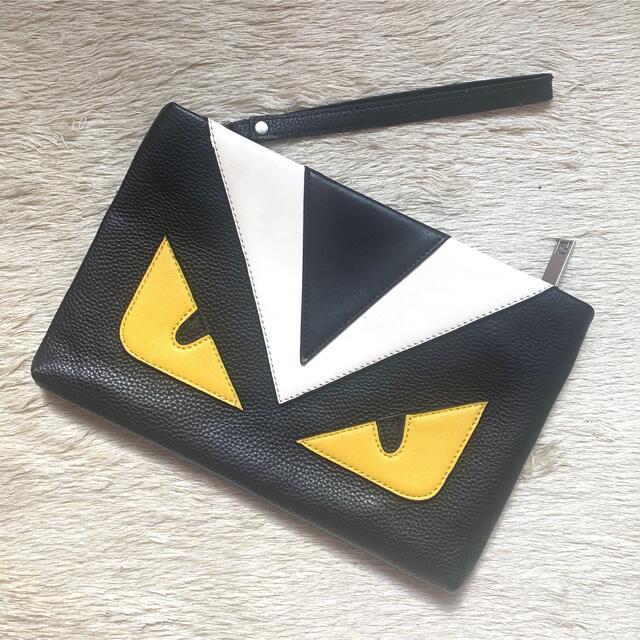 レザー FENDI - FENDI モンスタークラッチバッグの通販 by active's
