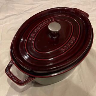 ストウブ(STAUB)のストウブ ココットオーバル29cm グレナディンレッド 箱なし(鍋/フライパン)