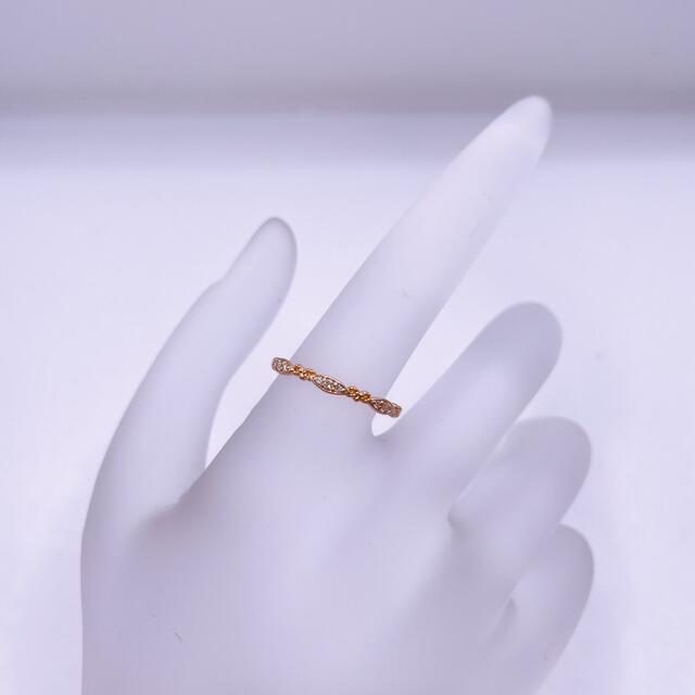 agete(アガット)のアガット agete カルムリング　ダイヤモンド　K10YG 10号 レディースのアクセサリー(リング(指輪))の商品写真