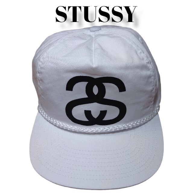 STUSSY ビッグプリント キャップ ステューシー シャネルロゴ SSリンク