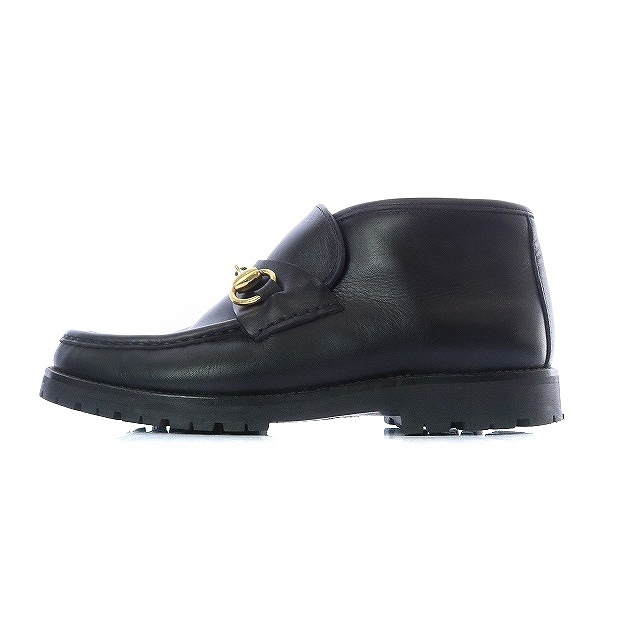 Gucci(グッチ)のグッチ ショートブーツ ホースビット 35 22cm 黒 104 0088 レディースの靴/シューズ(ブーツ)の商品写真