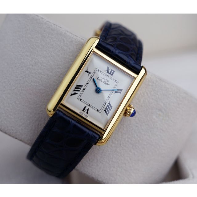 美品 カルティエ マスト タンク ホワイト ローマン SM Cartier腕時計 ...