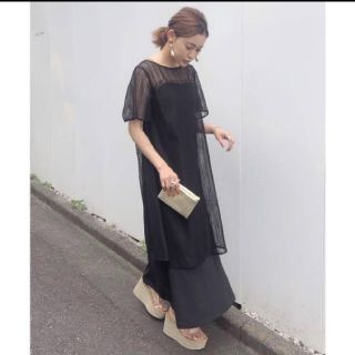 アメリヴィンテージ(Ameri VINTAGE)のAMERI BELTED MESH DRESS(ロングワンピース/マキシワンピース)