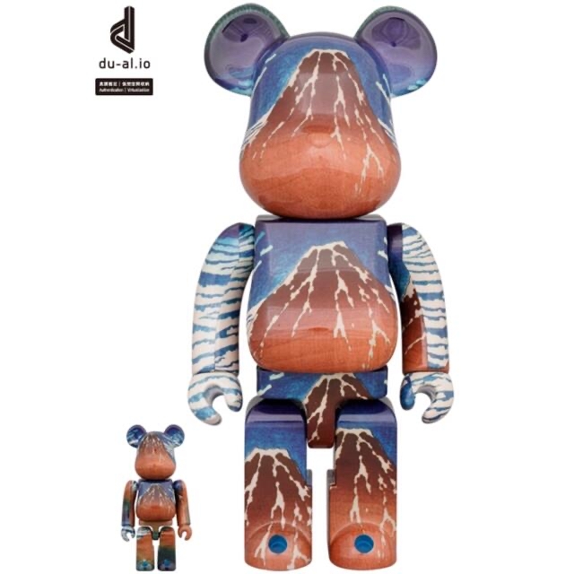 BE@RBRICK(ベアブリック)のBE@RBRICK 葛飾北斎 「冨嶽三十六景 凱風快晴」100％ & 400％ エンタメ/ホビーのフィギュア(その他)の商品写真