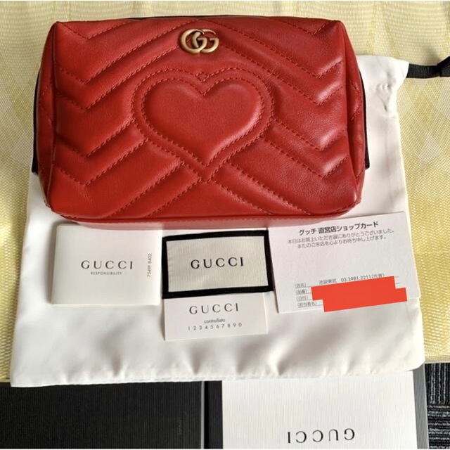 第一ネット GUCCI 新品 - Gucci レッド バッグ ポーチ ハート