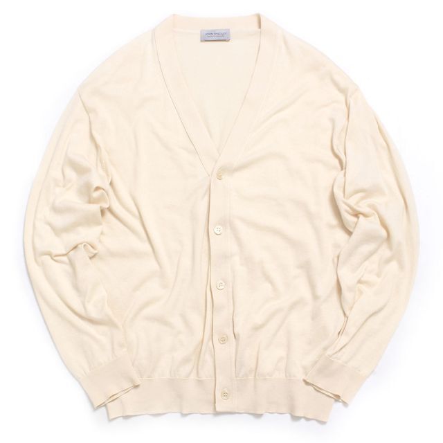 JOHN SMEDLEY(ジョンスメドレー)のJOHN SMEDLEY 30G 長袖 Vネックカーディガン 定価38,500円 メンズのトップス(カーディガン)の商品写真