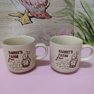 タチキチ(たち吉)のTACHIKICHI たち吉 マグカップ ２個 RABBIT'S FARM 兎(グラス/カップ)