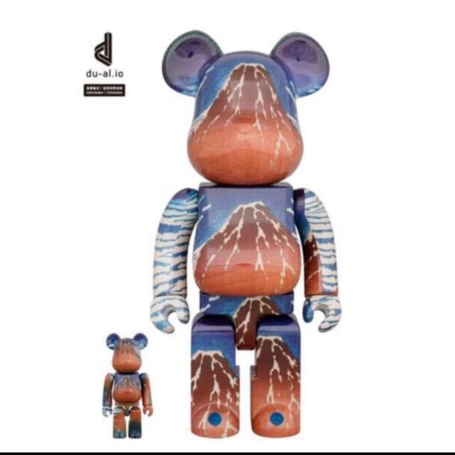 BE@RBRICK 葛飾北斎 「冨嶽三十六景 凱風快晴」100％ & 400％