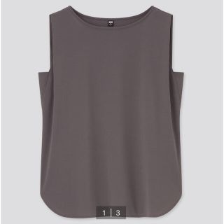 ユニクロ(UNIQLO)のグレープジャージーTノースリーブ(シャツ/ブラウス(半袖/袖なし))