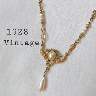 ロキエ(Lochie)の1928　Vintage　ネックレス　ヴィンテージ　ゴールド　パール(ネックレス)