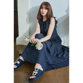 ハーリップトゥ(Her lip to)のherlipto Back Lace-Up Cotton Long Dress(ロングワンピース/マキシワンピース)