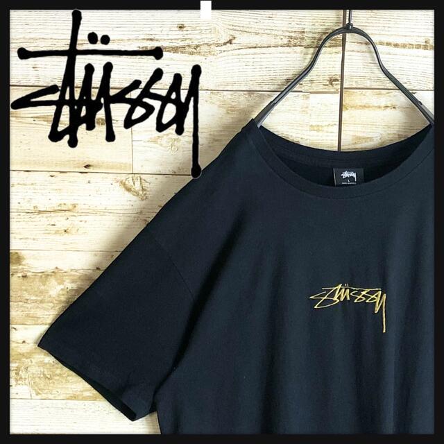 Tシャツ/カットソー(半袖/袖なし)即完売 STUSSY ステューシー tシャツ センター刺繍ロゴ入り 大きめ