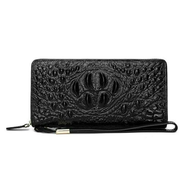 ラスト1点 王冠 クロコダイル ワニ革 長財布 メンズ ブラック 黒 ラスト1点 王冠 クロコダイル ワニ革 長財布 メンズ ブラック 黒
