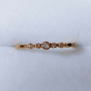 アガット(agete)のアガット ローズカット ダイヤモンド リング K18YG 0.04ct(リング(指輪))