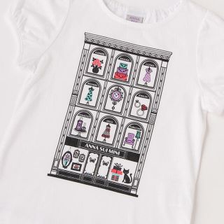 アナスイミニ(ANNA SUI mini)のアナスイミニ  新品タグ付　150 白　ブティックプリントTシャツ　半袖(Tシャツ/カットソー)