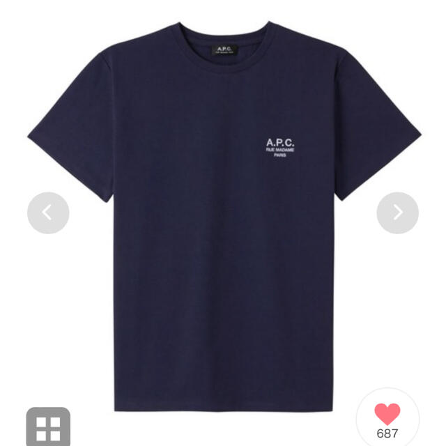 A.P.C(アーペーセー)のA.P.C アーペーセー　tシャツ　ネイビー メンズのトップス(Tシャツ/カットソー(半袖/袖なし))の商品写真