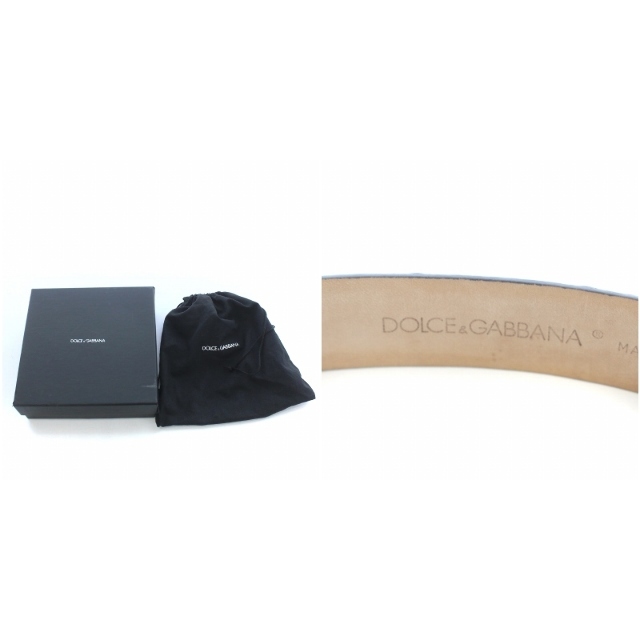 DOLCE&GABBANA(ドルチェアンドガッバーナ)のドルチェ&ガッバーナ ドルガバ ベルト ロゴバックル ラインストーン 黒 レディースのファッション小物(ベルト)の商品写真