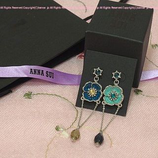 【極美品】ANNA SUI ピアスセット 3way 花 蝶 リボン