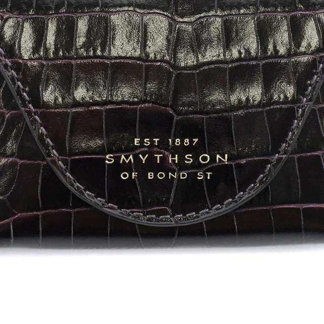 Smythson(スマイソン)のスマイソン SMYTHSON 眼鏡ケース ケース 型押し レザー 紫 メンズのファッション小物(その他)の商品写真