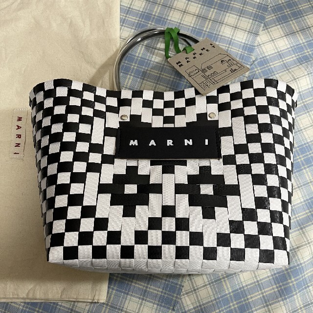 人気No.1】 MARNI マルニ かごバッグ ピクニックバック ストーン