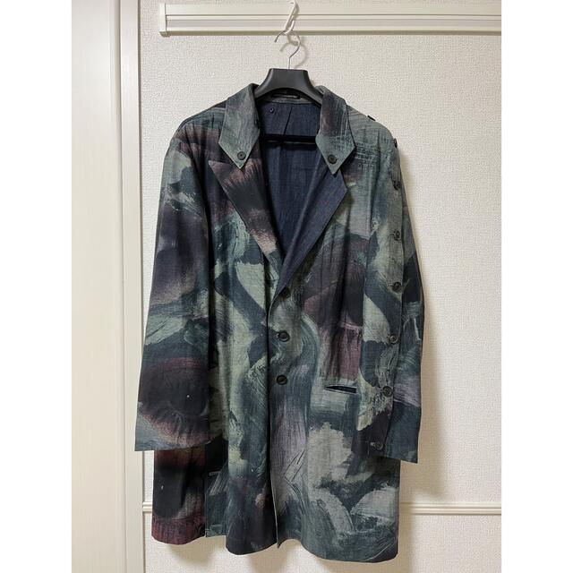 Y Y - ヨウジヤマモトプールオム 8OZ DENIM EYE プリント ジャケット