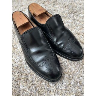 クロケットアンドジョーンズ(Crockett&Jones)のPeal&coフルブローグスリッポン US8.5(ドレス/ビジネス)