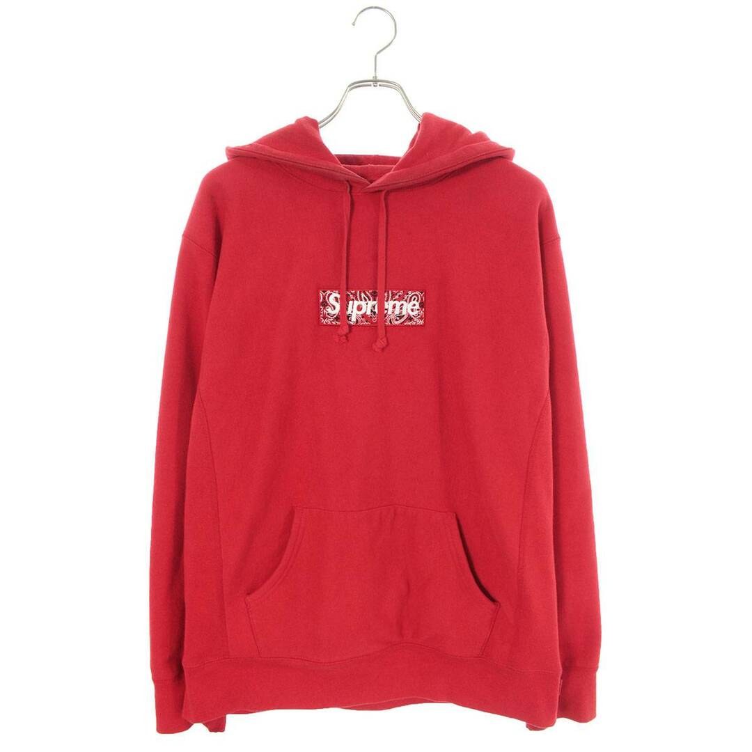 シュプリーム  19AW  Bandana Box Logo Hooded Sweatshirt バンダナボックスロゴプルオーバーパーカー メンズ L