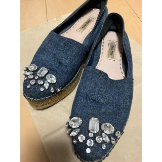 ミュウミュウ(miumiu)のmiumiu デニム  エスパドリーユ　スニーカー　靴(スニーカー)