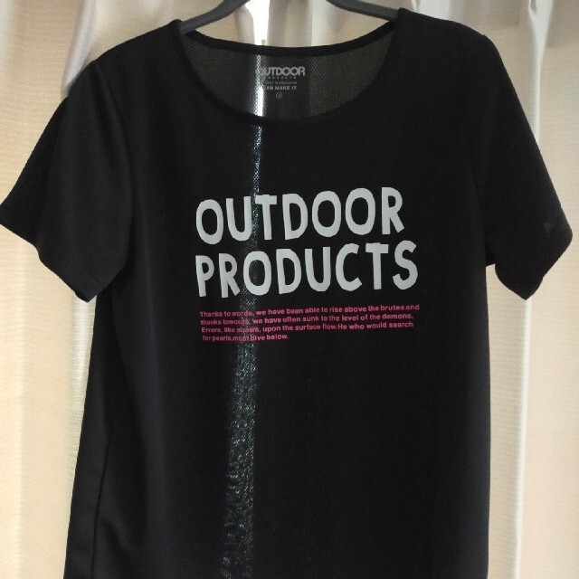 OUTDOOR レディース Tシャツ LL ブラック メンズのトップス(Tシャツ/カットソー(半袖/袖なし))の商品写真