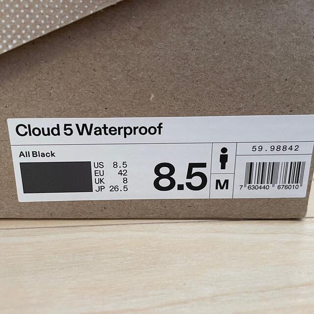 専用！on Cloud 5 waterproof 8.5 ブラック スポーツ/アウトドアのランニング(シューズ)の商品写真