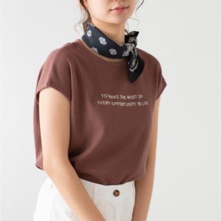 ウィゴー(WEGO)の【新品★未使用】WEGO/ワッフルロゴノースリーブTシャツ　フレンチスリーブ(Tシャツ(半袖/袖なし))