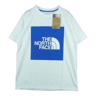 ザノースフェイス(THE NORTH FACE)のTHE NORTH FACE ノースフェイス NT32135 S/S Colored Square Logo Tee ショート スリーブ カラード スクエア ロゴティー 半袖 Tシャツ ホワイト系 ブルー系 L【新古品】【未使用】【中古】(Tシャツ/カットソー(半袖/袖なし))