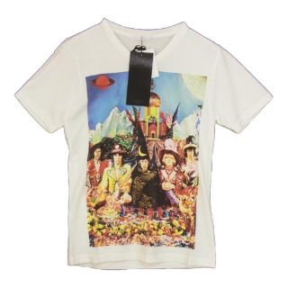 ヒステリックグラマー(HYSTERIC GLAMOUR)のHYSTERIC GLAMOUR ヒステリックグラマー 0653CT05 THEE HYSTERIC XXX ROLLIMG STONES ローリングストーンズ フォト プリント 半袖 Tシャツ ホワイト ホワイト系 S【新古品】【未使用】【中古】(Tシャツ/カットソー(半袖/袖なし))