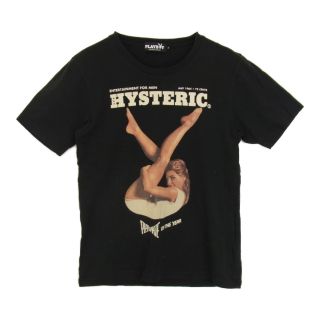 ヒステリックグラマー(HYSTERIC GLAMOUR)のHYSTERIC GLAMOUR ヒステリックグラマー × PLAYBOY プレイボーイ 1234CT03 MAY1964 75CENTS Tシャツ ブラック系 S【中古】(Tシャツ/カットソー(半袖/袖なし))