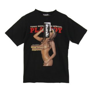 ヒステリックグラマー(HYSTERIC GLAMOUR)のHYSTERIC GLAMOUR ヒステリックグラマー × PLAYBOY プレイボーイ 12171CT02 フォトプリント TEE Tシャツ ブラック系 XS【新古品】【未使用】【中古】(Tシャツ/カットソー(半袖/袖なし))