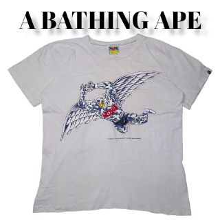 アベイシングエイプ(A BATHING APE)の希少APE×キン肉マン ビッグプリント Tシャツ 古着 アベイシングエイプ(Tシャツ/カットソー(半袖/袖なし))