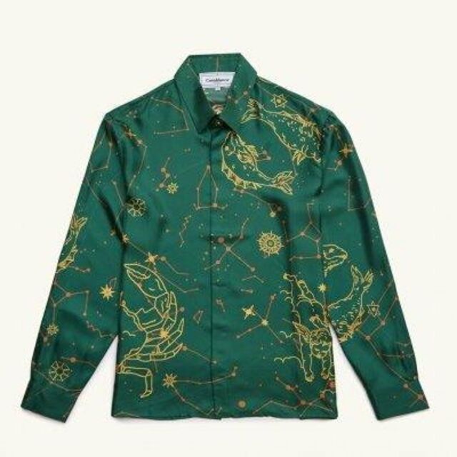 カサブランカ Casablanca 星座 シルクシャツ グリーン ccorca.org