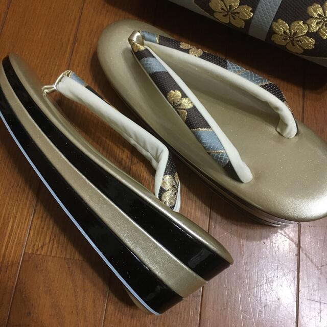 日本製　高級草履バッグ　くすみ系カラー レディースの靴/シューズ(下駄/草履)の商品写真