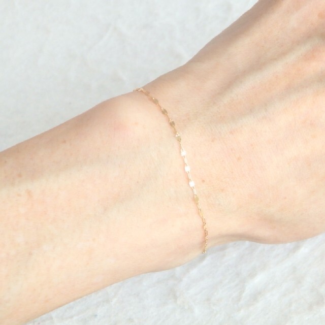 Leo様専用 k18ブレスレット ペタルチェーン 18金 18k 1.4㎜幅