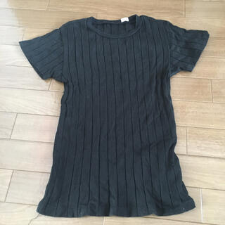ヤングアンドオルセン(YOUNG&OLSEN)のヤングアンドオルセン　リブTシャツ　サイズ1 ブラック(Tシャツ(半袖/袖なし))