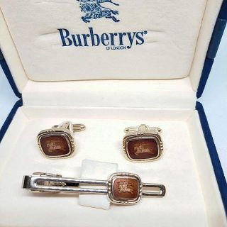 バーバリー(BURBERRY)の美品　バーバリー　カフリンクス　カフス　ネクタイピン　馬車　セット　箱付き(ネクタイピン)