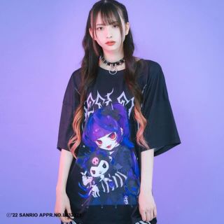 ミルクボーイ(MILKBOY)のREFLEM サンリオ コラボ クロミ プリント Tシャツ レフレム ブラック(Tシャツ(半袖/袖なし))