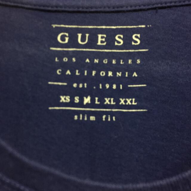 GUESS(ゲス)の【レア】ゲス　Tシャツ　半袖　ビッグロゴ　ブルー メンズのトップス(Tシャツ/カットソー(半袖/袖なし))の商品写真