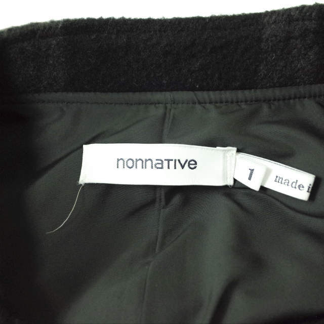 nonnative(ノンネイティブ)のnonnative ノンネイティブ 日本製 CONTRACTOR COAT W/N PLAID CHECK ウールチェックノーカラーコート 2218061 1 グレー/ブラック アウター【中古】【nonnative】 メンズのジャケット/アウター(ノーカラージャケット)の商品写真