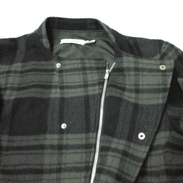 nonnative(ノンネイティブ)のnonnative ノンネイティブ 日本製 CONTRACTOR COAT W/N PLAID CHECK ウールチェックノーカラーコート 2218061 1 グレー/ブラック アウター【中古】【nonnative】 メンズのジャケット/アウター(ノーカラージャケット)の商品写真