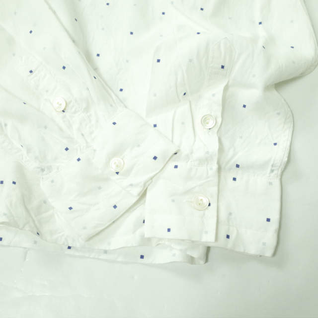 UNUSED(アンユーズド)のUNUSED アンユーズド 19SS 日本製 SQUARE DOT RAYON SHIRT スクエアードットレーヨンシャツ US1618 1 ホワイト 長袖 開襟 オープンカラー トップス【中古】【UNUSED】 メンズのトップス(シャツ)の商品写真