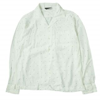 アンユーズド(UNUSED)のUNUSED アンユーズド 19SS 日本製 SQUARE DOT RAYON SHIRT スクエアードットレーヨンシャツ US1618 1 ホワイト 長袖 開襟 オープンカラー トップス【中古】【UNUSED】(シャツ)